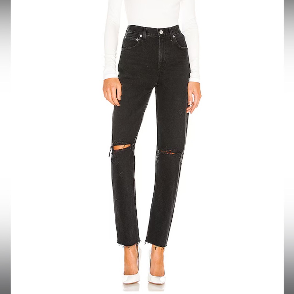 Cherie High Rise Straight in Distortion